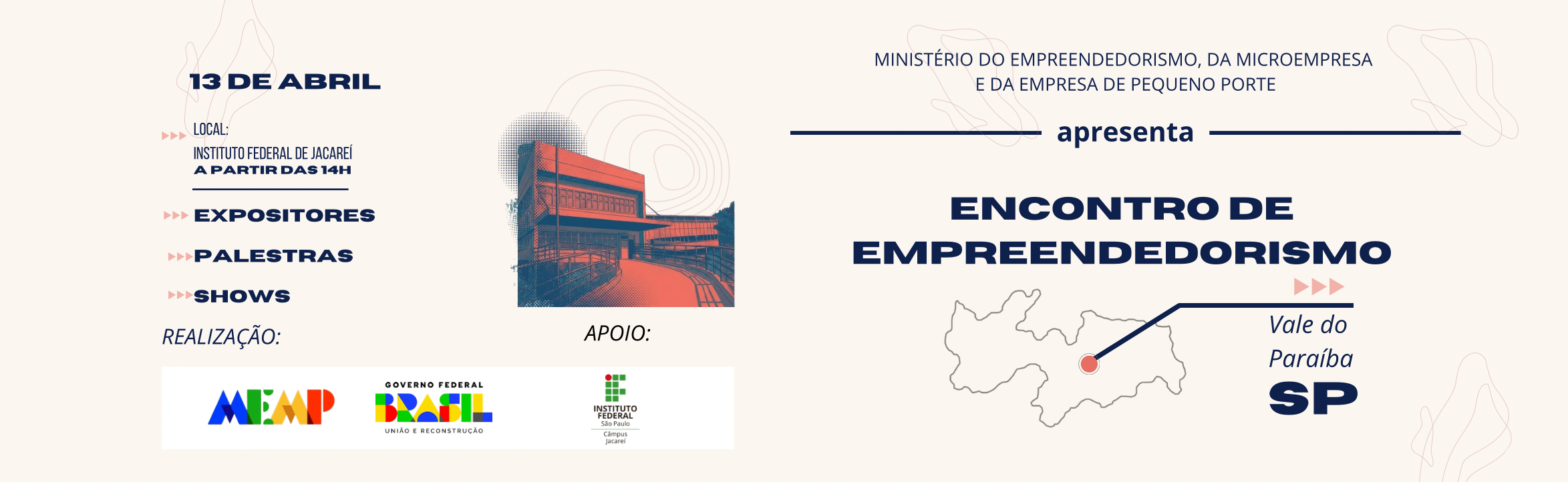 Programação do Encontro de Empreendedorismo do Vale do Paraíba