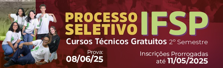 Processo Seletivo 2º Semestre/2025 - INSCRIÇÕES PRORROGADAS
